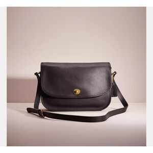 Vintage Coach Black Leather "City Bag" Crossbody Leather Daily Y2K Retro Bag VTG